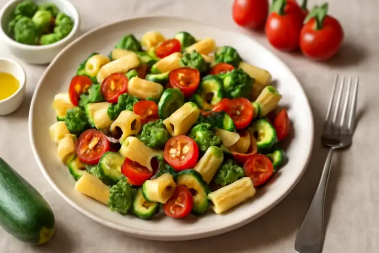 Pasta fredda con verdure di stagione: il formato perfetto che aiuta a trattenere meglio i condimenti leggeri