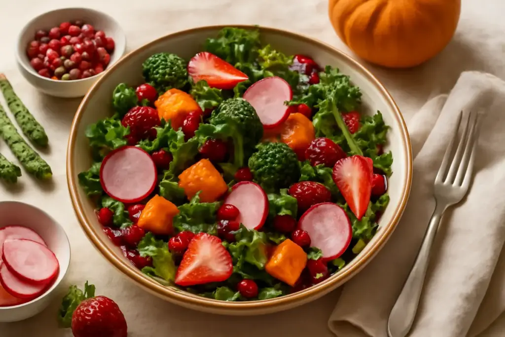 Insalate con ingredienti stagionali: il trucco che abbassa le calorie e aggiunge colore al piatto